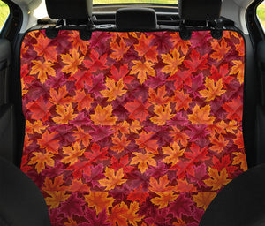 Autumn Maple Leaves Pattern Print Pet Car Back Seat Cover