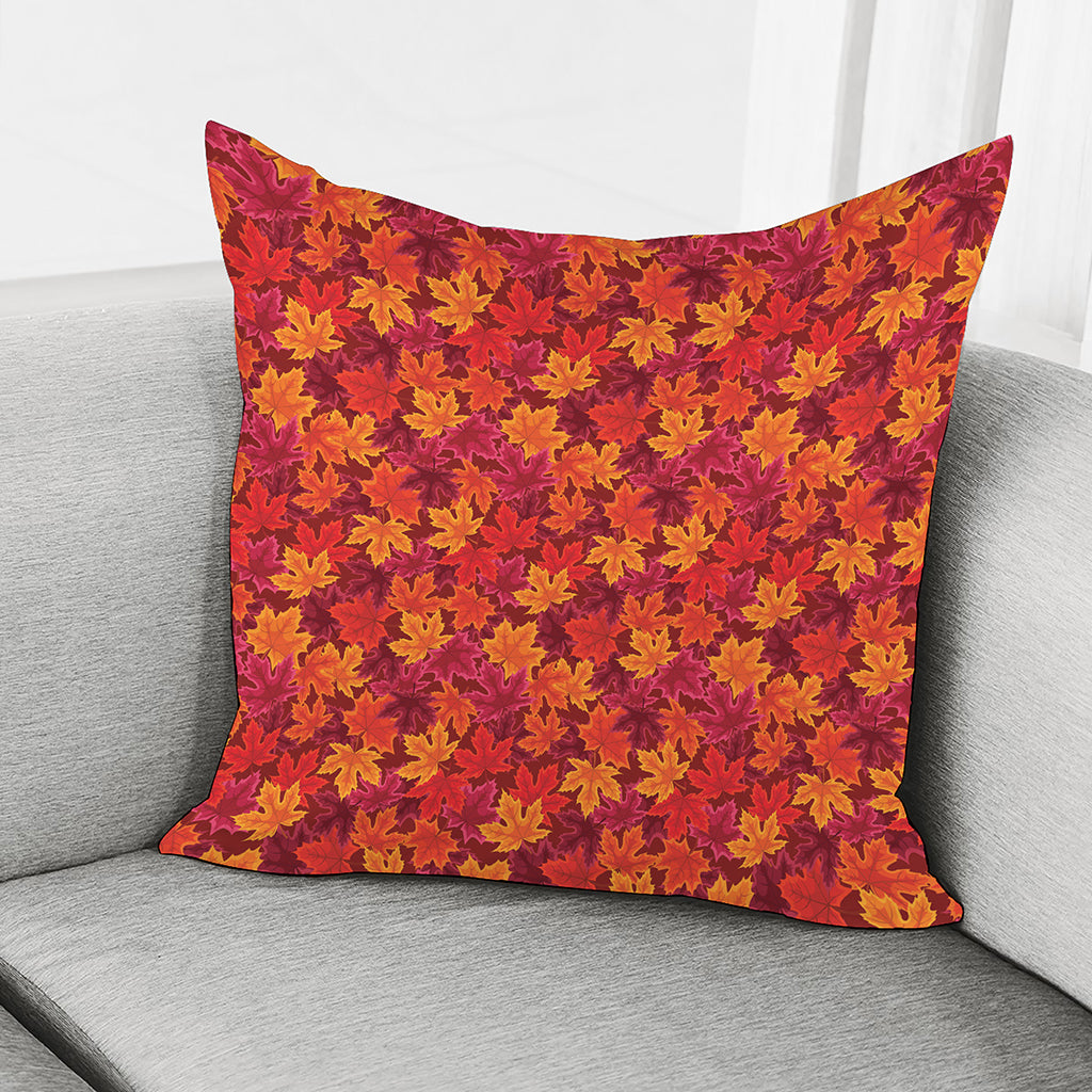 Autumn Maple Leaves Pattern Print Pillow Cover