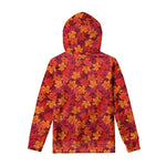 Autumn Maple Leaves Pattern Print Pullover Hoodie