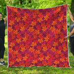 Autumn Maple Leaves Pattern Print Quilt