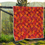 Autumn Maple Leaves Pattern Print Quilt