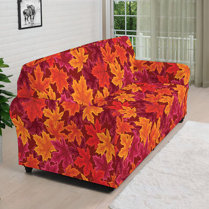 Autumn Maple Leaves Pattern Print Sofa Cover