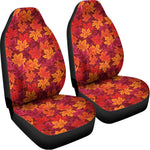 Autumn Maple Leaves Pattern Print Universal Fit Car Seat Covers