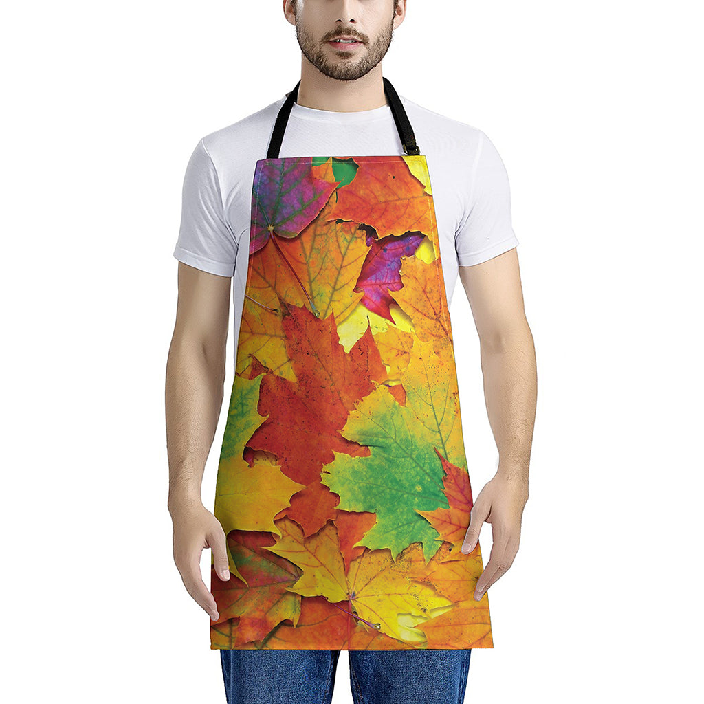 Autumn Maple Leaves Print Apron