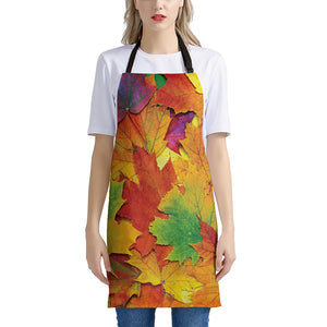 Autumn Maple Leaves Print Apron