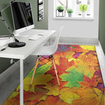 Autumn Maple Leaves Print Area Rug