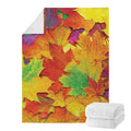 Autumn Maple Leaves Print Blanket