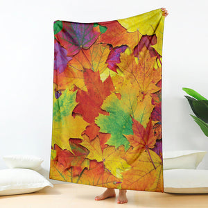 Autumn Maple Leaves Print Blanket