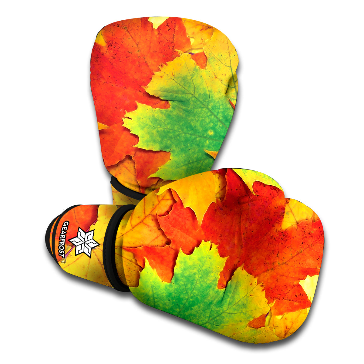 Autumn Maple Leaves Print Boxing Gloves