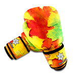 Autumn Maple Leaves Print Boxing Gloves