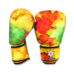 Autumn Maple Leaves Print Boxing Gloves