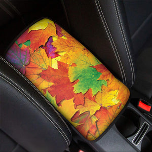 Autumn Maple Leaves Print Car Center Console Cover