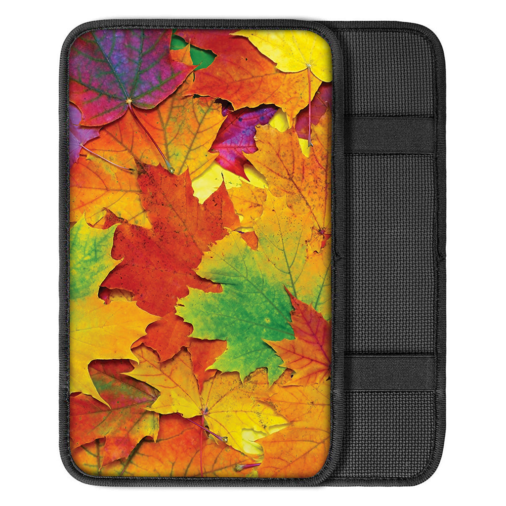 Autumn Maple Leaves Print Car Center Console Cover