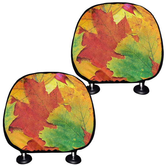 Autumn Maple Leaves Print Car Headrest Covers