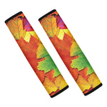 Autumn Maple Leaves Print Car Seat Belt Covers