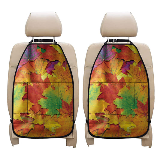 Autumn Maple Leaves Print Car Seat Organizers
