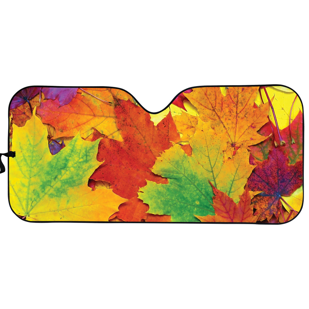 Autumn Maple Leaves Print Car Sun Shade