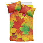 Autumn Maple Leaves Print Duvet Cover Bedding Set