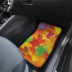 Autumn Maple Leaves Print Front and Back Car Floor Mats