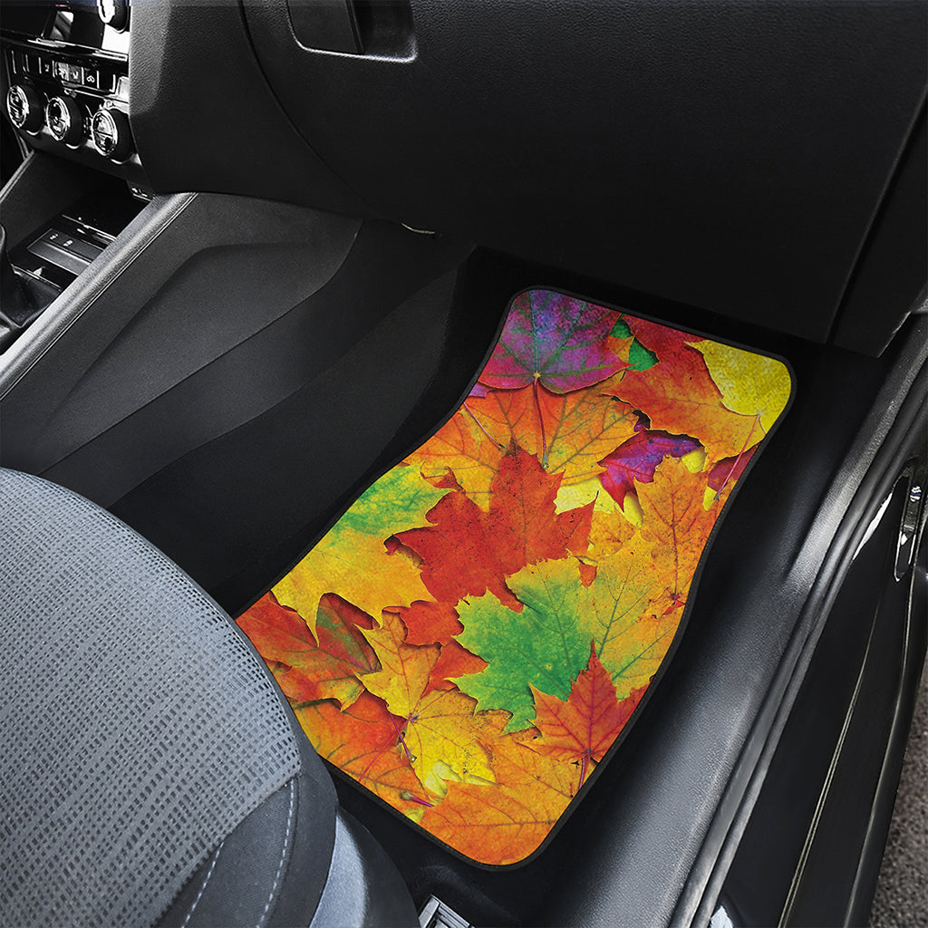 Autumn Maple Leaves Print Front Car Floor Mats