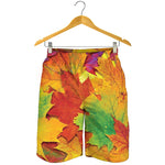 Autumn Maple Leaves Print Men's Shorts