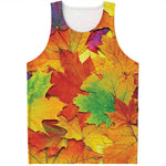 Autumn Maple Leaves Print Men's Tank Top