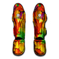 Autumn Maple Leaves Print Muay Thai Shin Guards