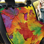 Autumn Maple Leaves Print Pet Car Back Seat Cover