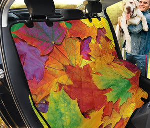 Autumn Maple Leaves Print Pet Car Back Seat Cover