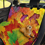 Autumn Maple Leaves Print Pet Car Back Seat Cover