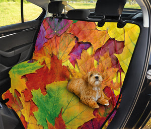 Autumn Maple Leaves Print Pet Car Back Seat Cover