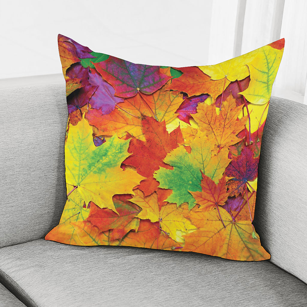 Autumn Maple Leaves Print Pillow Cover