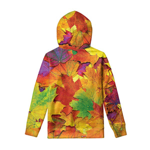 Autumn Maple Leaves Print Pullover Hoodie