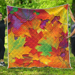 Autumn Maple Leaves Print Quilt