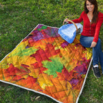 Autumn Maple Leaves Print Quilt