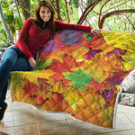 Autumn Maple Leaves Print Quilt