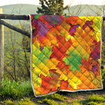 Autumn Maple Leaves Print Quilt
