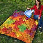Autumn Maple Leaves Print Quilt