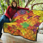 Autumn Maple Leaves Print Quilt