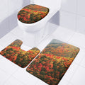 Autumn Mountain Print 3 Piece Bath Mat Set