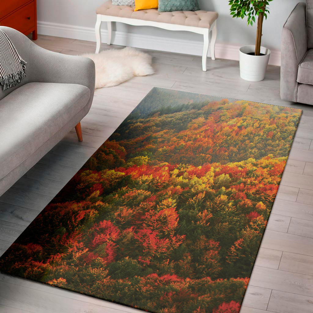 Autumn Mountain Print Area Rug