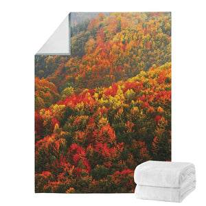 Autumn Mountain Print Blanket