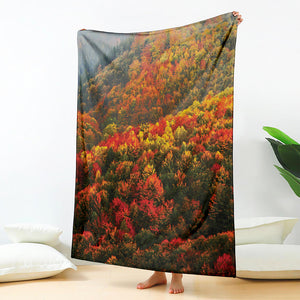 Autumn Mountain Print Blanket