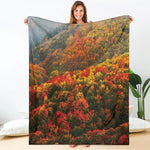 Autumn Mountain Print Blanket