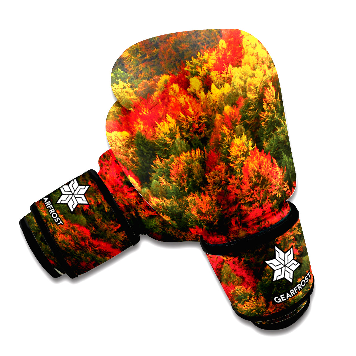 Autumn Mountain Print Boxing Gloves