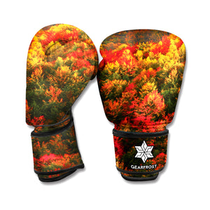 Autumn Mountain Print Boxing Gloves