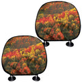 Autumn Mountain Print Car Headrest Covers