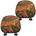 Autumn Mountain Print Car Headrest Covers