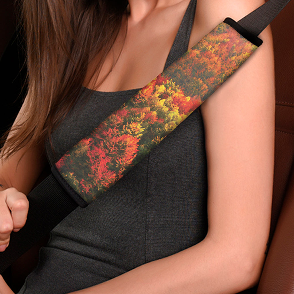 Autumn Mountain Print Car Seat Belt Covers