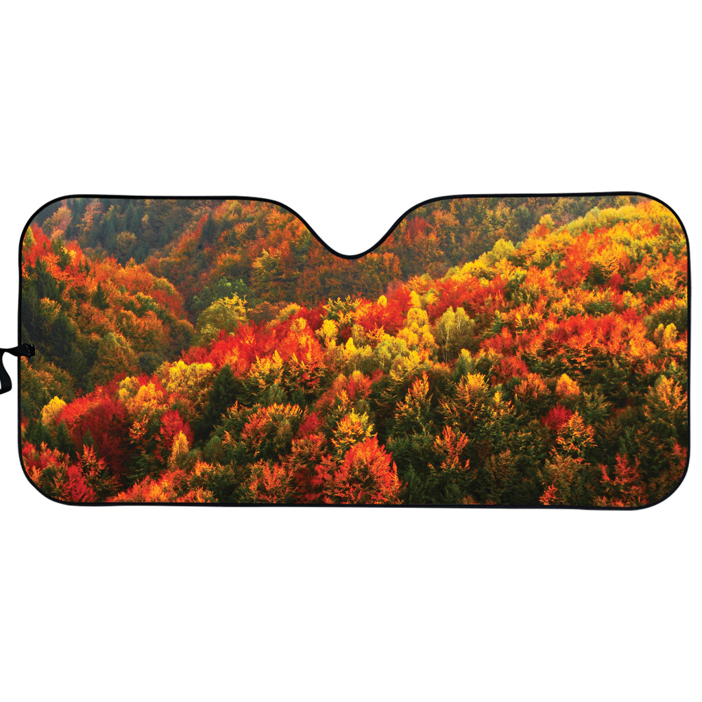 Autumn Mountain Print Car Sun Shade